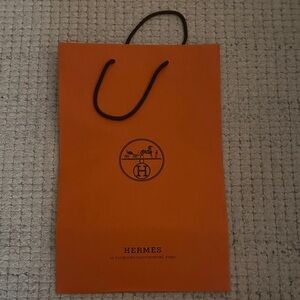 Hermes Orange Shopping Bag